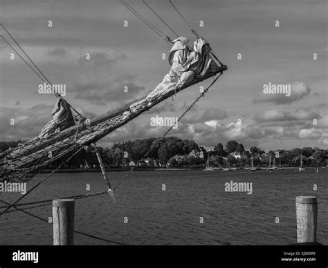 Eckernfoerde beach and harbor Stock Photo - Alamy