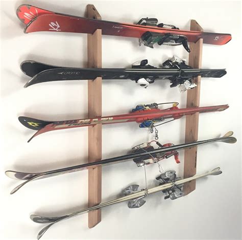 Slotted Ski Wall Rack | Holds 2-5 Pairs of Skis - StoreYourBoard.com ...