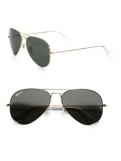 Ray-ban Original Polarized Aviator Sunglasses in Green | Lyst