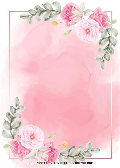 8+ Blush Pink Watercolor Wedding Invitation Templates | Download ...