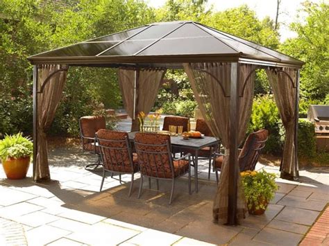 Pin on Outside | Outdoor gazebo curtains, Backyard patio, Garden gazebo