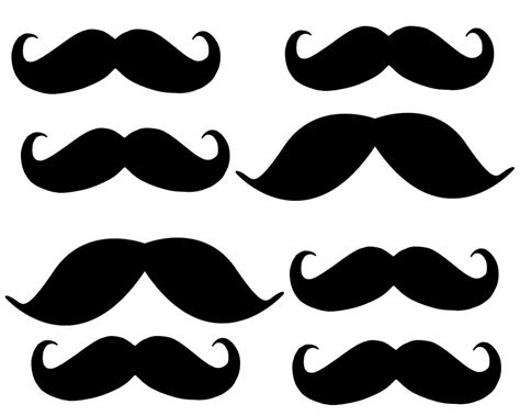 Mustache Cutouts Printables