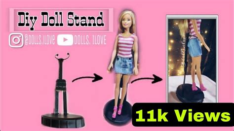 How to make doll stand for Barbie dolls | DIY Doll Stand | Craft Video ...