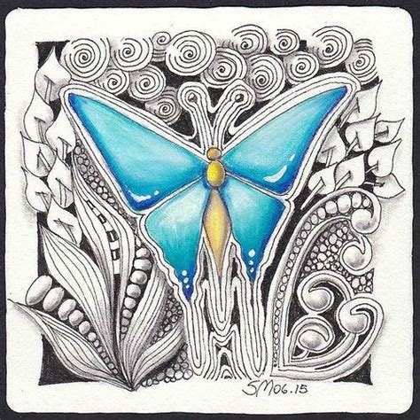 Butterfly | Zentangle artwork, Zentangle patterns, Tangle patterns