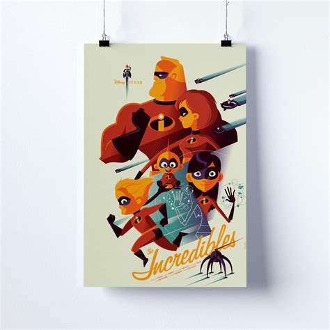 The Incredibles Poster the Incredibles Canvas Poster Disney | Etsy