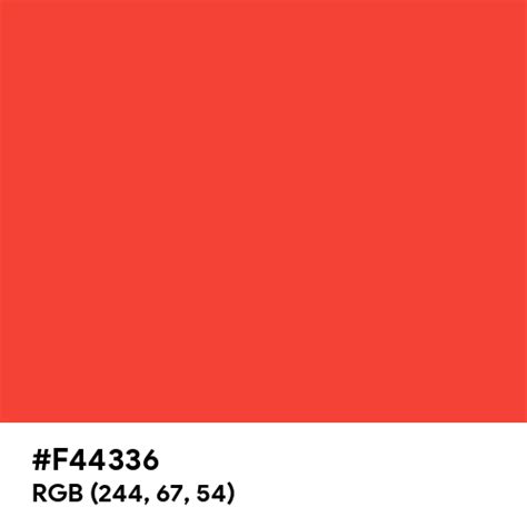 #F44336 color name is Coral Red