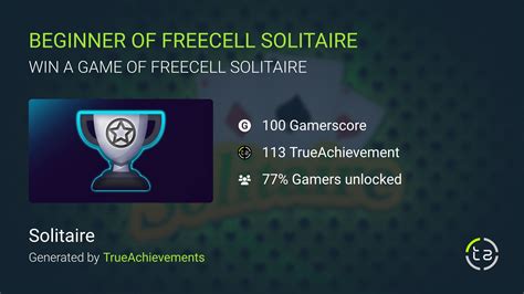 BEGINNER OF FREECELL SOLITAIRE achievement in Solitaire