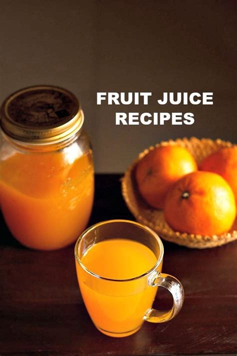 fruit juice recipes - collection of 17 fruit juices and fruit squash ...