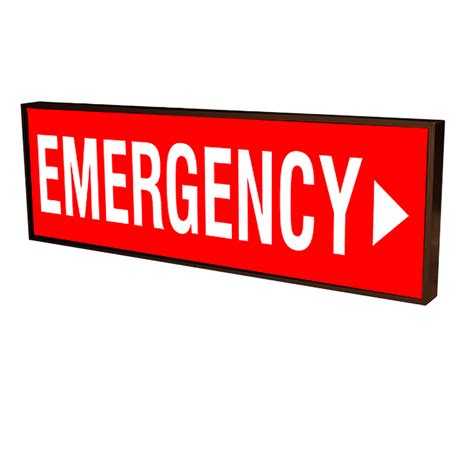 Emergency Sign with Bright LED Lights 39003 - Hospital Signage