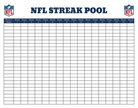 Printable Nfl Pool Sheets