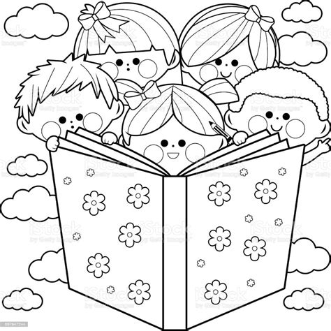 Coloring Pages Of Children Reading Books Reading Coloring Pages ...