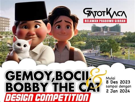 Sukarelawan Prabowo-Gibran Gelar Lomba Desain Gemoy hingga Bobby The Cat