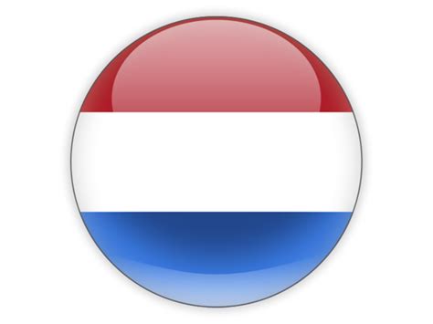 Round icon. Illustration of flag of Netherlands