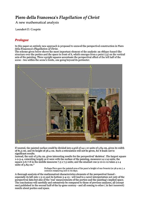 (PDF) Piero della Francesca's Flagellation of Christ. A new ...