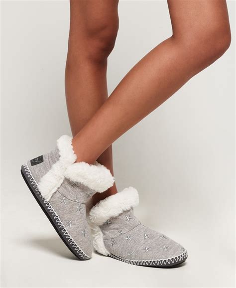 Women’s - Slipper Boots in Grey Marl/silver | Superdry