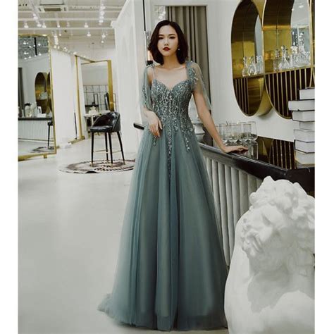 Chic / Beautiful Jade Green Evening Dresses 2019 A-Line / Princess ...