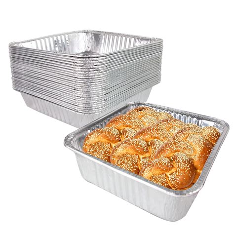 [33 Pack] Square Foil Pans 8 inch - Aluminum Cake Pan / Baking Pans for ...