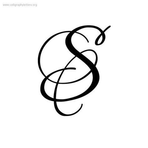 Fancy letter s, Fancy letters, Letter s calligraphy