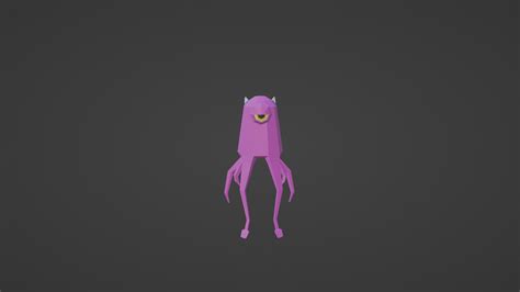 3D LOW POLY Squid Purple 3D - TurboSquid 2131216