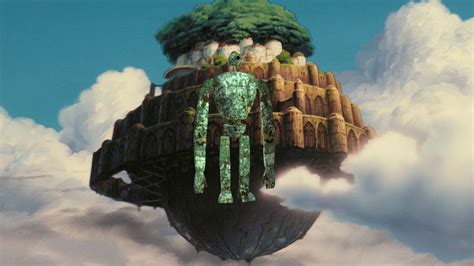 Castle In The Sky Robot Wallpaper