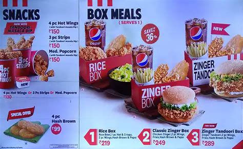 Menu at KFC, Bengaluru, Gopalan Arch Mall