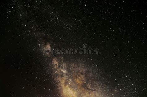 The Milky Way Galaxy Core in Natural Color Stock Image - Image of ...