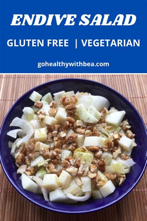 French Endive Apple Walnut Salad - Go Healthy With Bea