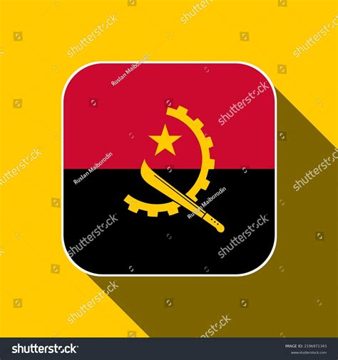 Angola Flag Official Colors Vector Illustration Stock Vector (Royalty ...