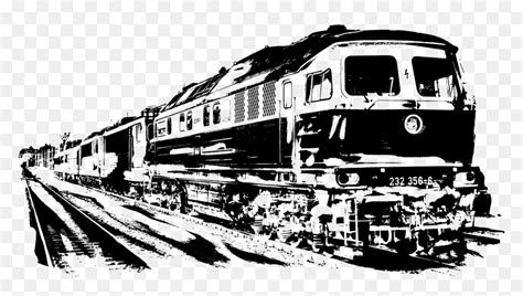 Monochrome Diesel Locomotive Clip Arts - Diesel Engine Train Clipart ...