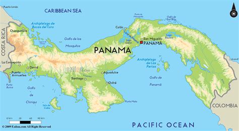 Road Map of Panama and Panama Road Maps