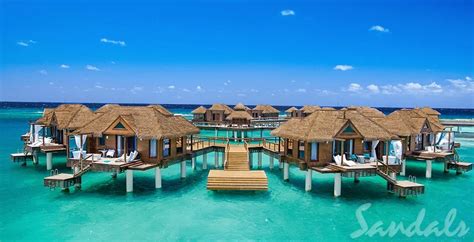 Overwater Bungalows in Jamaica at Sandals All-Inclusive Resorts