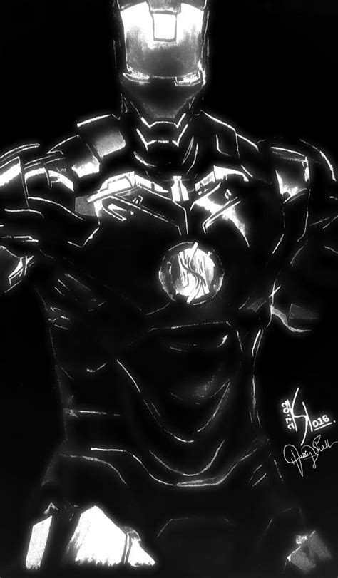 IronMan Black Suit Painting by The HS - Pixels