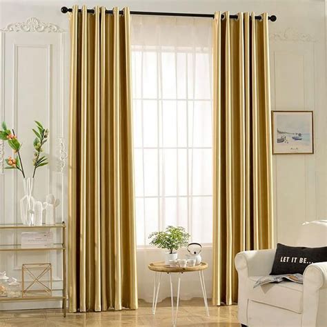 KoTing Gold Curtains for Living Room Gold Blackout Bedroom Drapes ...