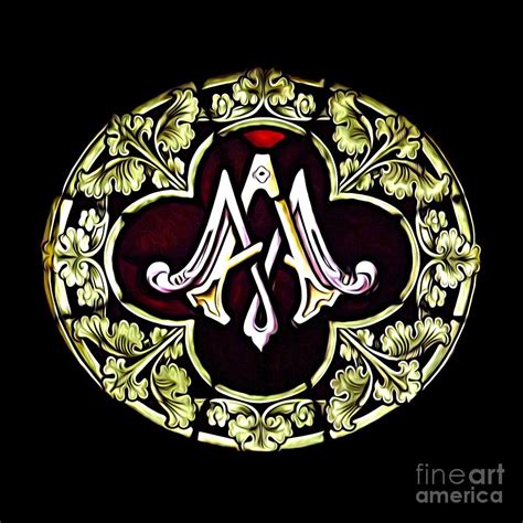 Stained Glass Blessed Virgin Mary Symbol Expressionistic Abstract ...