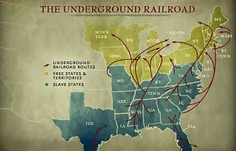 Underground Railroad Map Routes