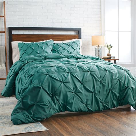 Teal KING Size 3-Piece Pintuck Comforter Set Bedding Shams Bedroom ...