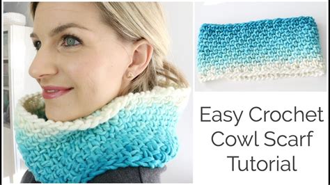 How to Crochet a Cowl Scarf tutorial - Beginner Friendly - YouTube