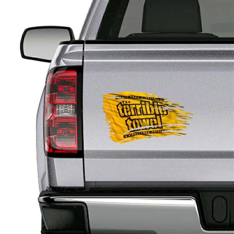 Steelers Terrible Towel Tattered Flag Decal Set