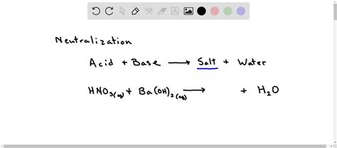 SOLVED: Consider this aqueous reaction: HNO3(aq) + Ba(OH)2(aq). What is ...