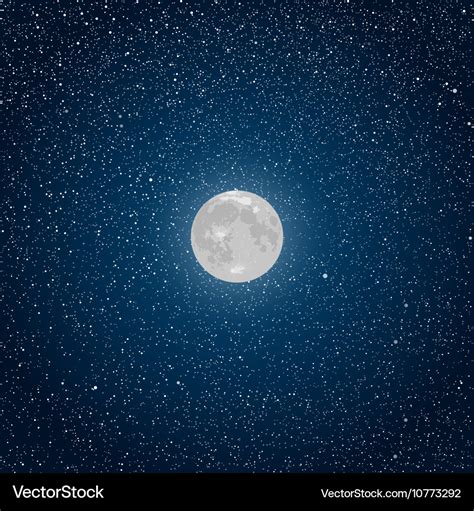 Background starry night sky star moon Royalty Free Vector