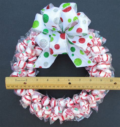 Peppermint Candy Wreath Christmas Hostess Gift - Etsy