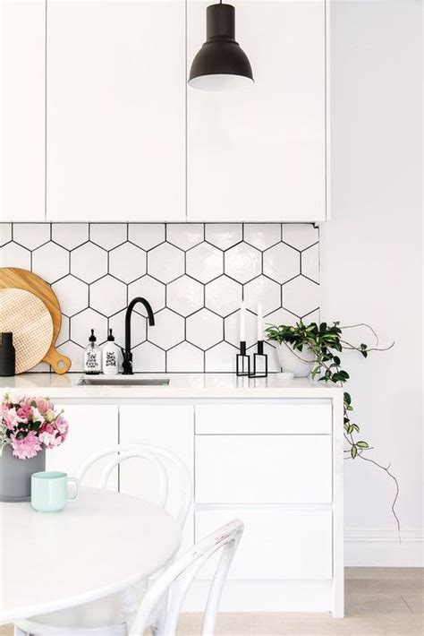 69 Edgy Hexagon Tile Kitchen Backsplashes - Shelterness