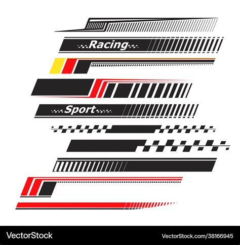 Sports stripes car stickers racing decals Vector Image