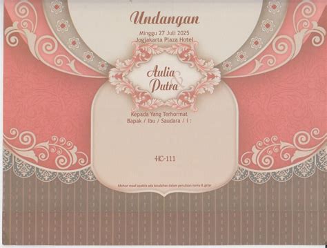 Undangan Pernikahan Elegant dan Murah - HC-111 | Tabloid Laptop