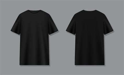 3D Black T-shirt Front and Back Mockup 22680000 Vector Art at Vecteezy