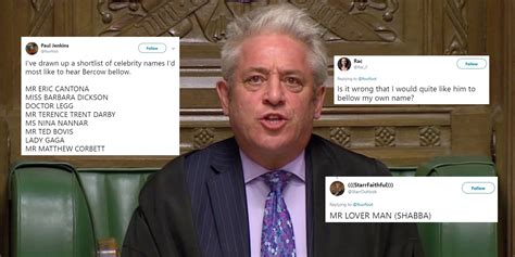 John Bercow: Twitter users reveal which names they want Commons speaker ...