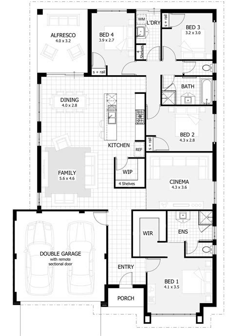 Primary Simple 1 Story 4 Bedroom House Floor Plans Popular – New Home ...