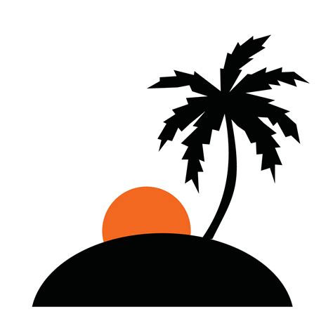 island silhouette with sunset 7275939 Vector Art at Vecteezy