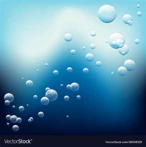 Background theme with bubbles on blue Royalty Free Vector