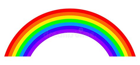 Seven Colors Rainbow Illustration on White Background Stock Vector ...